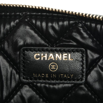 Chanel Lambskin Quilted Medium Boy Cosmetic Case Black 6 of 7