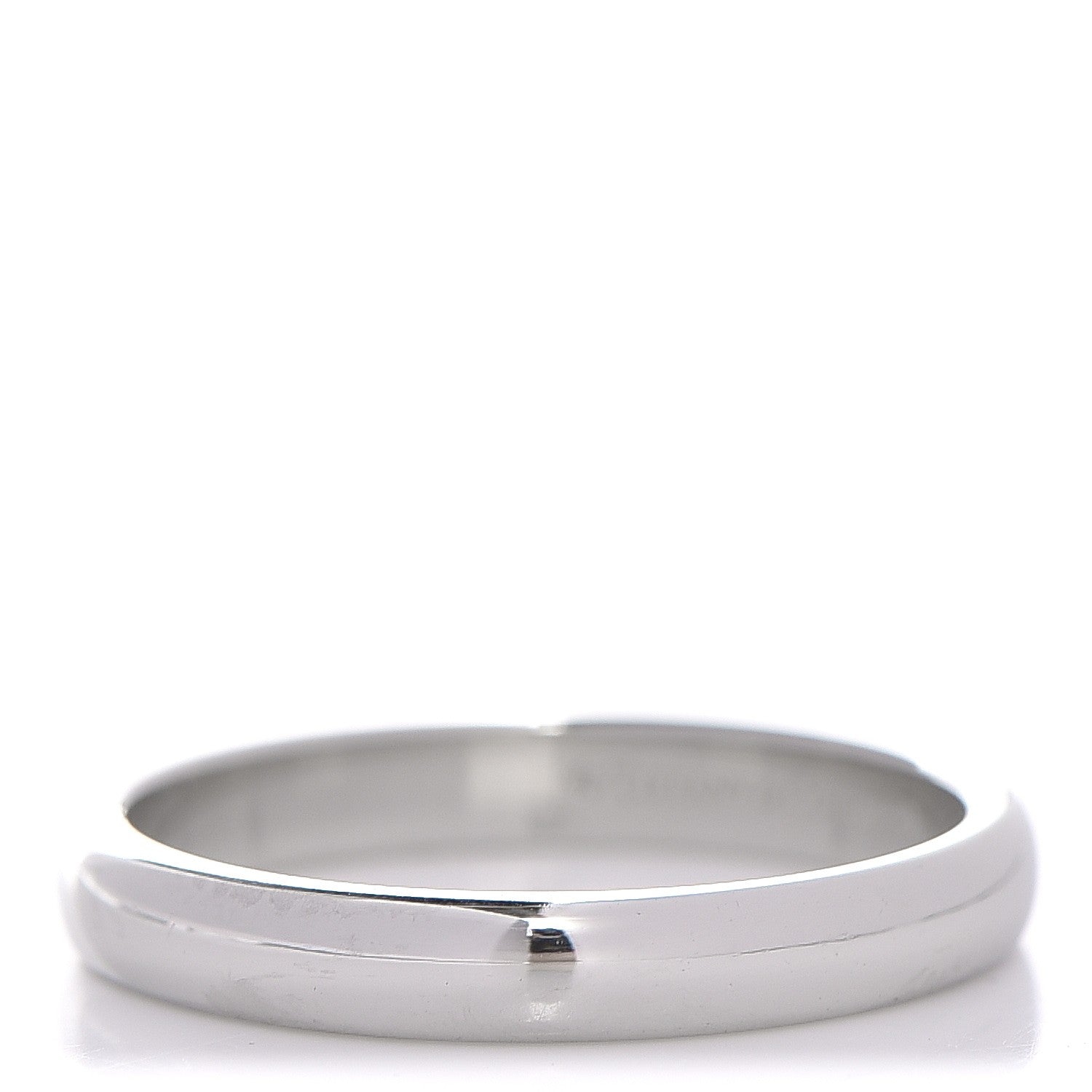 Tiffany Platinum 3mm Classic Wedding Band Ring 54 7 1 of 4