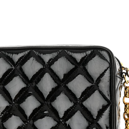 Chanel Patent Quilted Camera Case Black 17 of 18