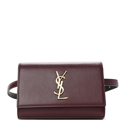 Saint Laurent Smooth Calfskin Monogram Kate Belt Bag Burgundy 1 of 9
