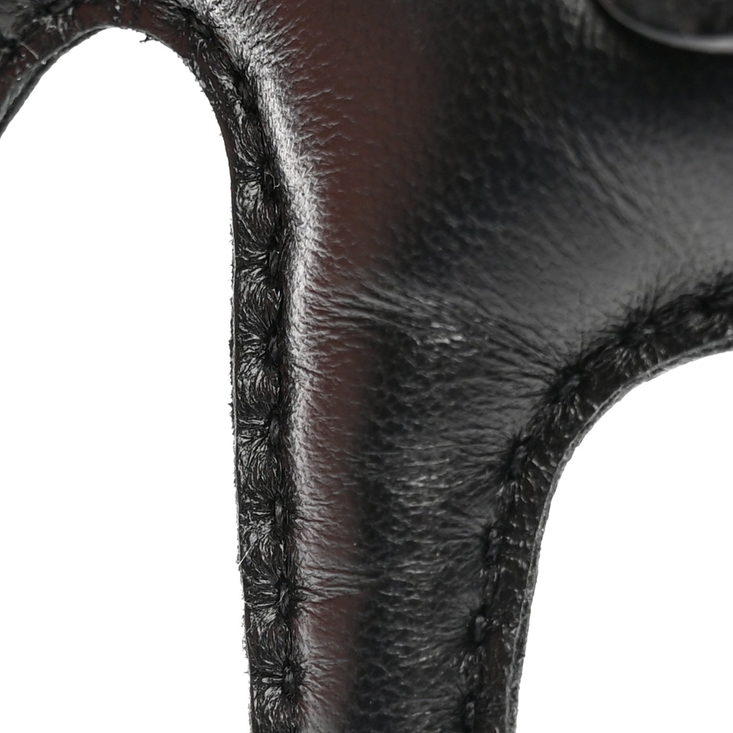 Milo Lambskin Matte Alligator Touch Grigri Rodeo Horse Bag Charm PM So Black
