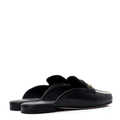 Chanel Lambskin Pearl CC Mules 37 Black 3 of 11