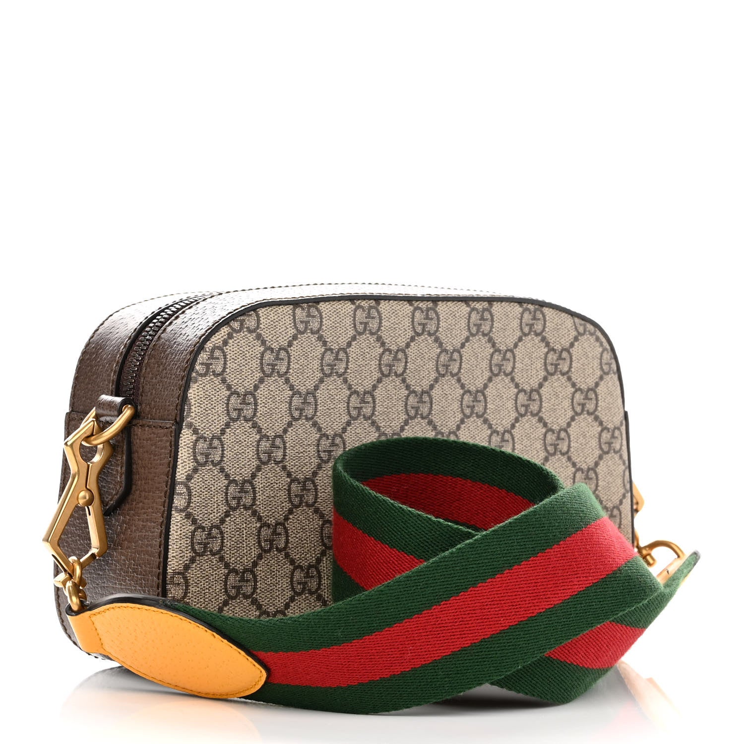 Gucci GG Supreme Monogram Web Neo Vintage Shoulder Bag Beige New Acero Crop 3 of 11