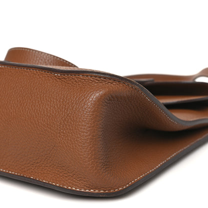 Hermes Taurillon Clemence Halzan 31 Gold 9 of 9