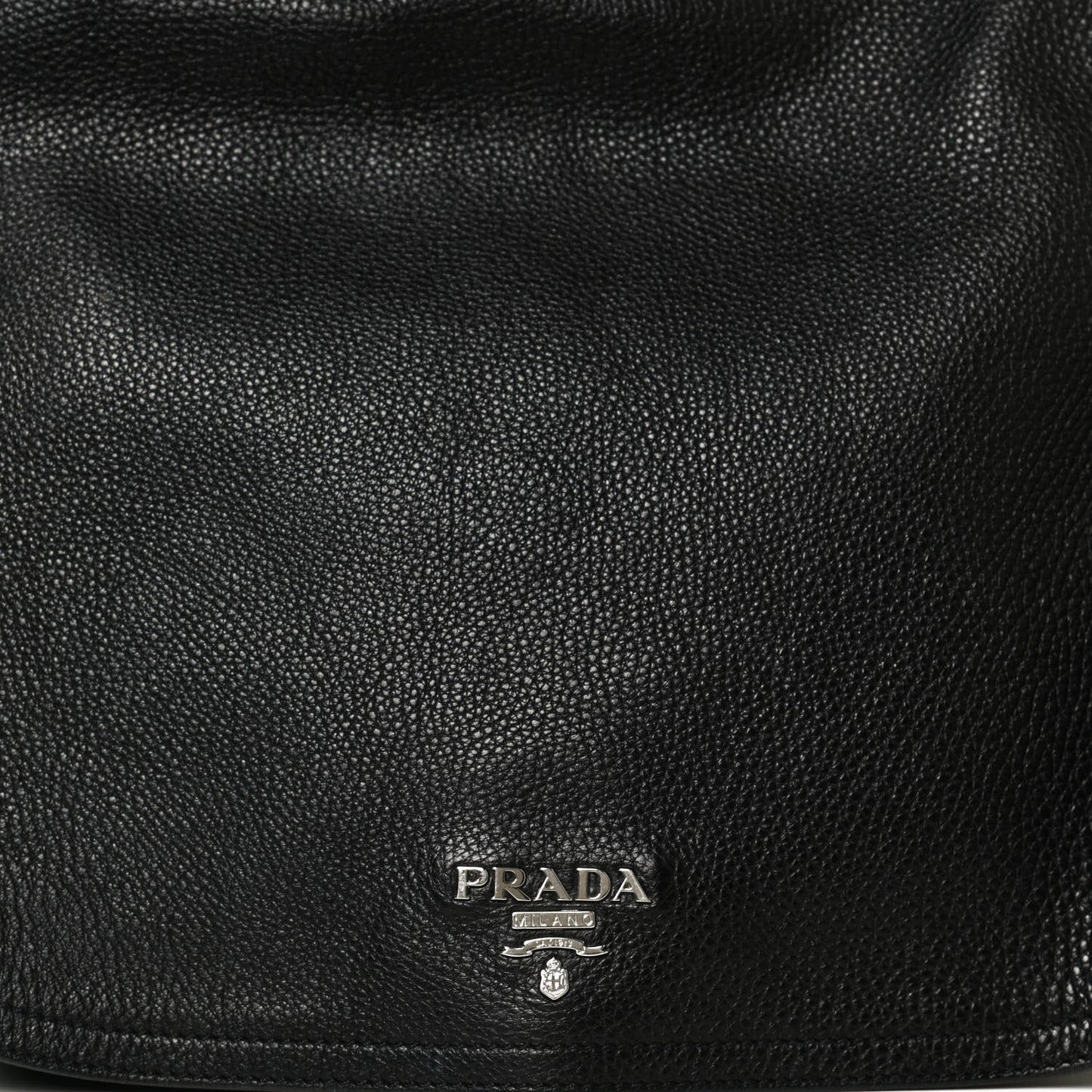 Vitello Daino Flap Shoulder Bag Black