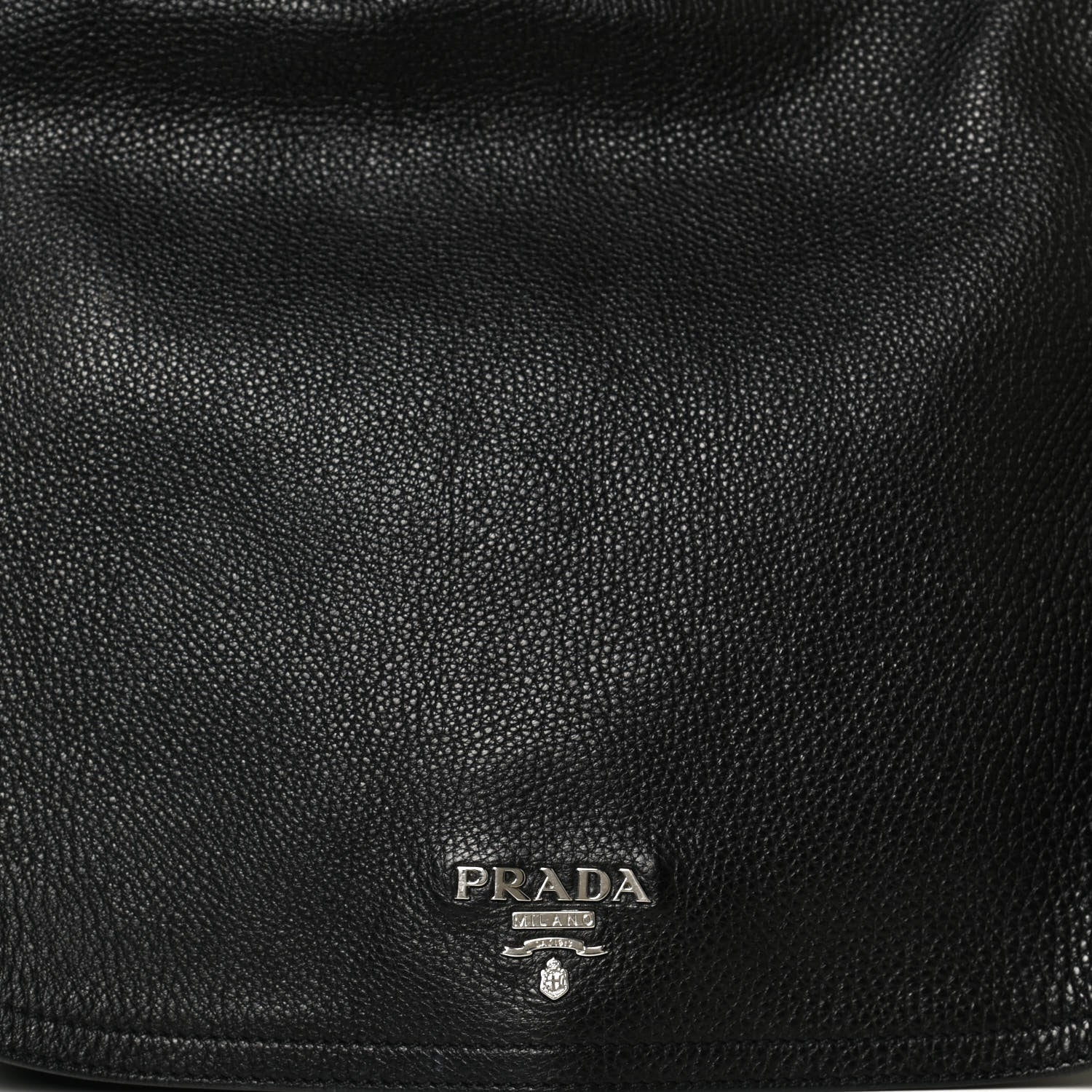 Prada Vitello Daino Flap Shoulder Bag Black 9 of 11