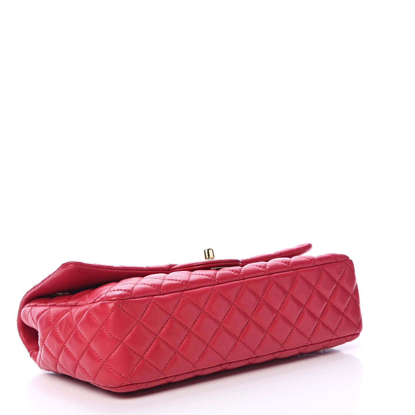 Lambskin Quilted Valentine Charms Medium Flap Red