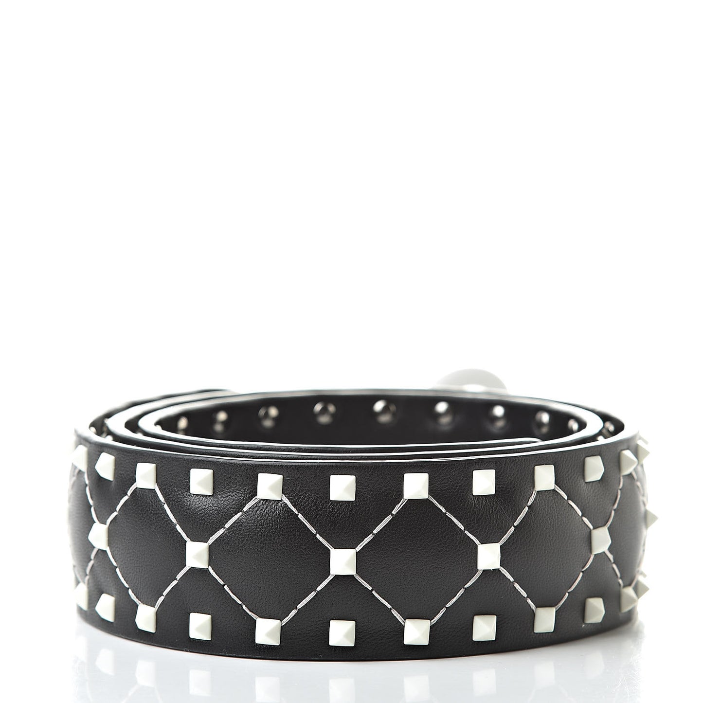 Lambskin Free Rockstud Spike Shoulder Strap Black