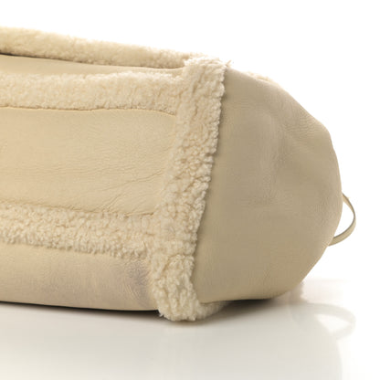 Saint Laurent Shearling Medium Nolita Shoulder Bag Natural 11 of 14