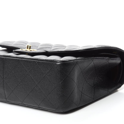 Chanel Caviar Quilted Jumbo Double Flap Black 7 of 12