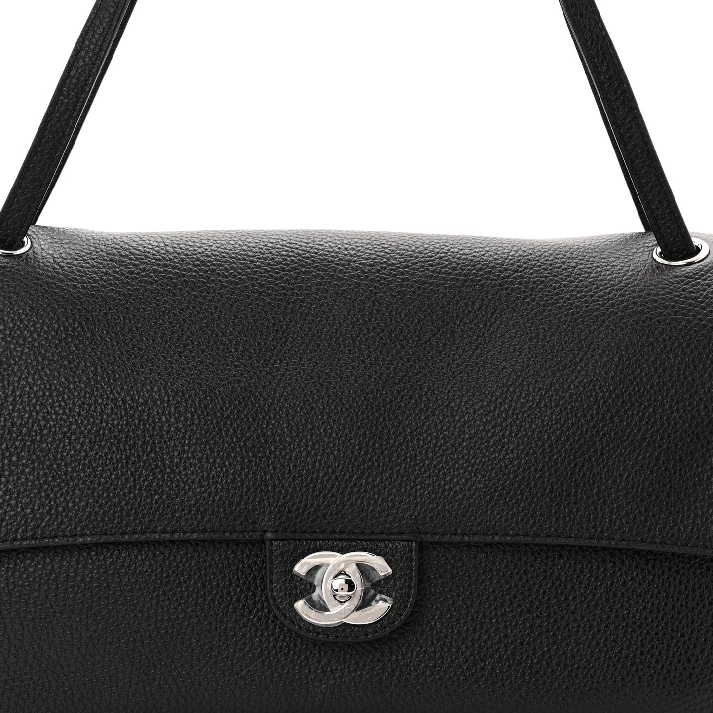 Grained Calfskin Souplissimo Maxi Flap Black