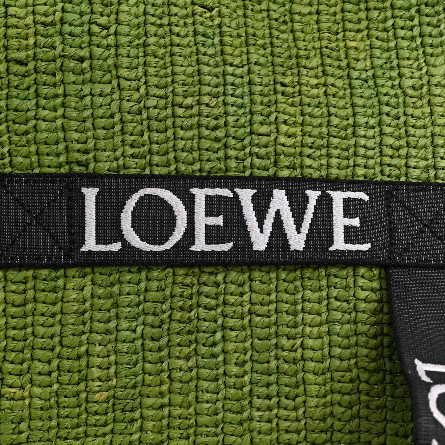 Raffia Paulas Ibiza Fold Shopper Tote Green