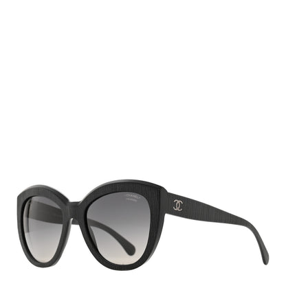 Chanel Tweed Effect CC Polarized Butterfly Signature Sunglasses 5332 Black 1 of 6