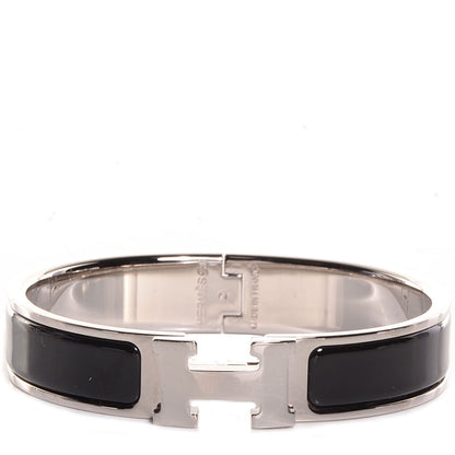 Hermes Enamel Narrow Clic Clac H Bracelet PM Black 1 of 5