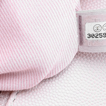 Chanel Caviar Lizard Embossed Chevron Quilted Small Coco Handle Flap Beige 6 of 8