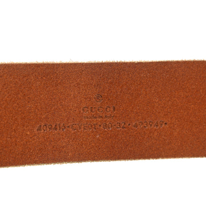 Gucci Faded Calfskin Double G 40mm Belt 80 32 Cuir 3 of 5