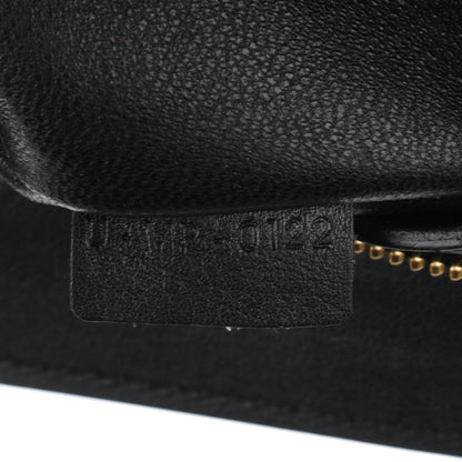 Celine Crocodile Embossed Calfskin Suede Medium Trapeze Black 7 of 7