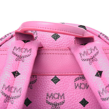 MCM Visetos Studded Small Stark M Backpack Pink 12 of 14