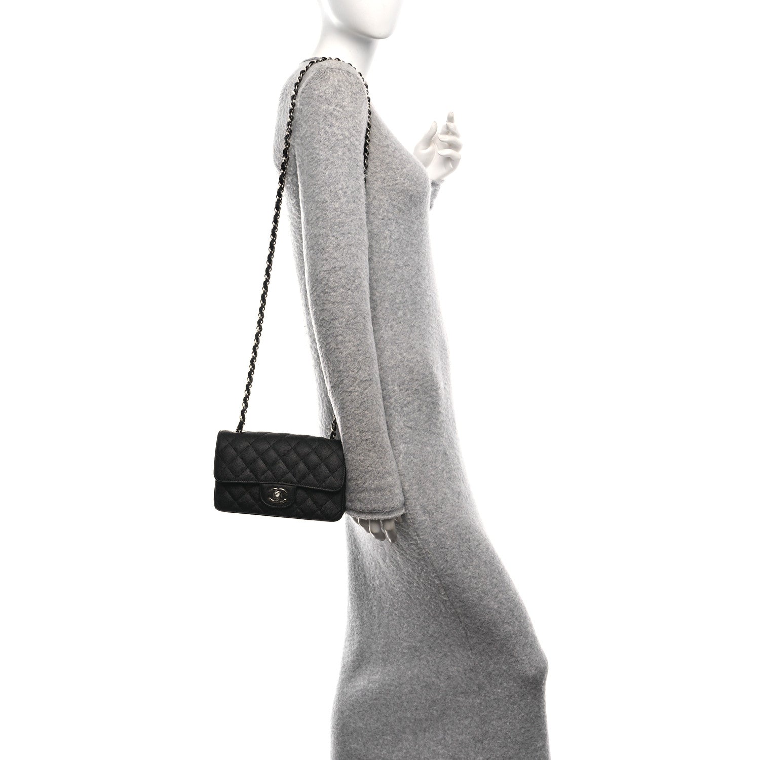 Chanel Caviar Quilted Mini Rectangular Flap Black 2 of 12