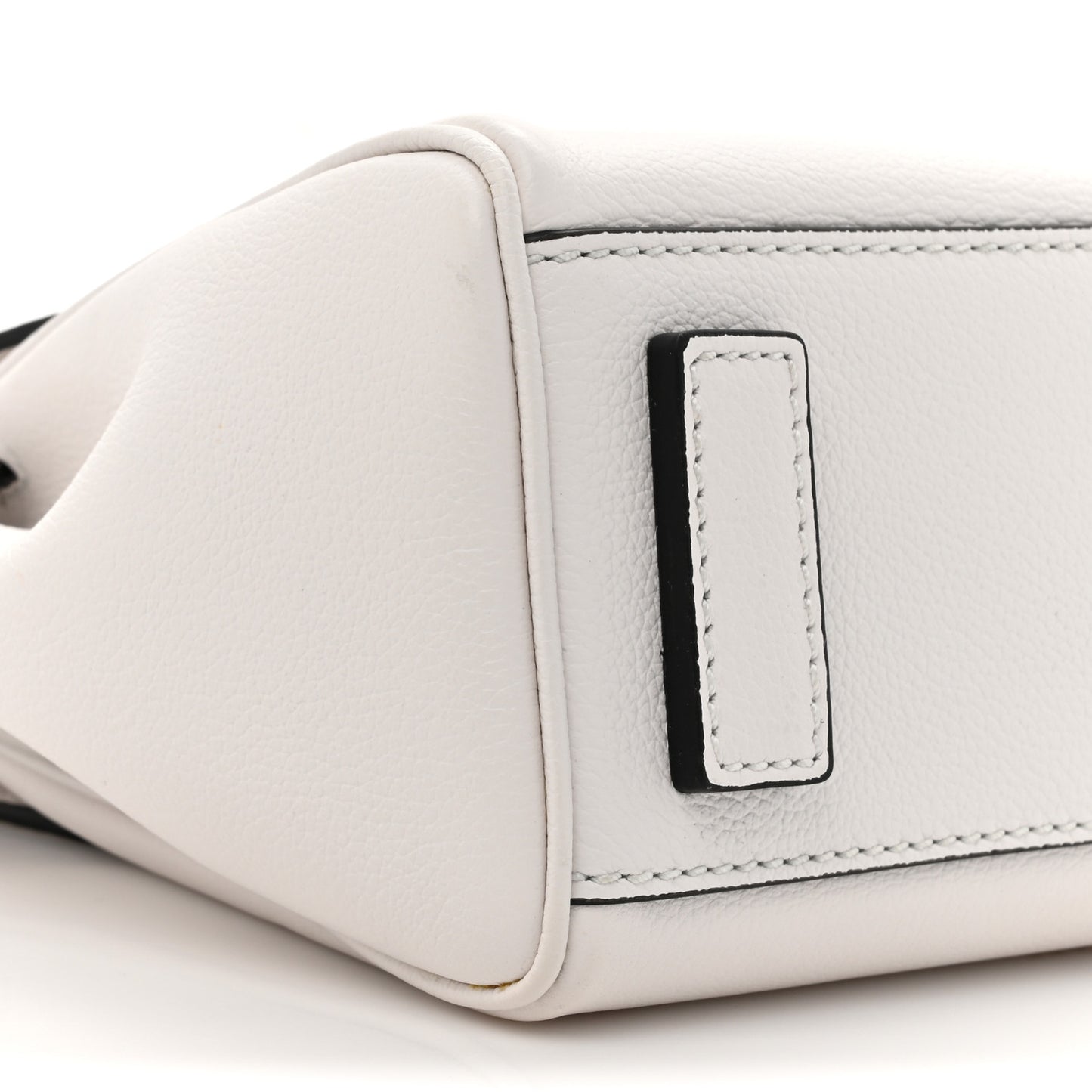 Grained Calfskin Small La Medusa Top Handle Bag Optical White