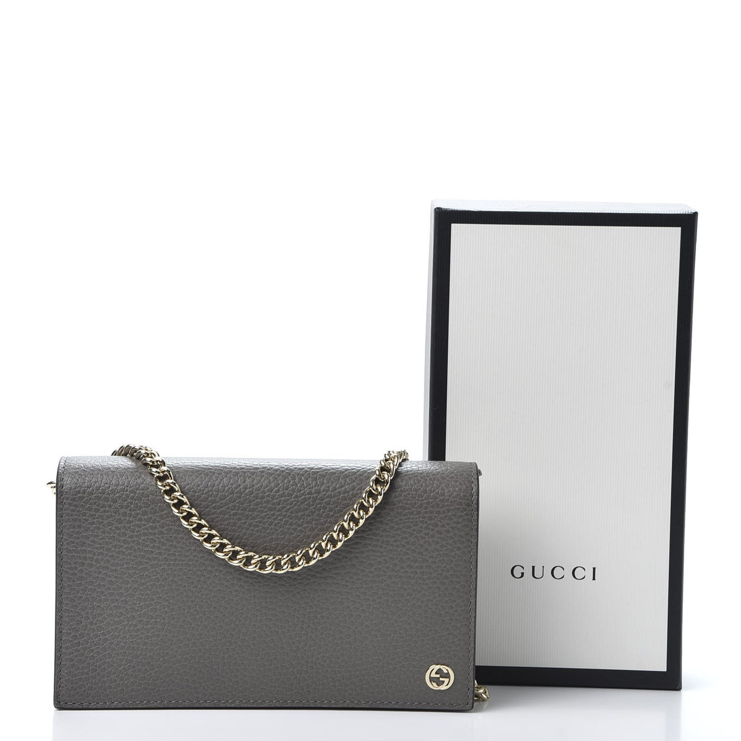 Dollar Calfskin Medium Betty Chain Wallet Loess