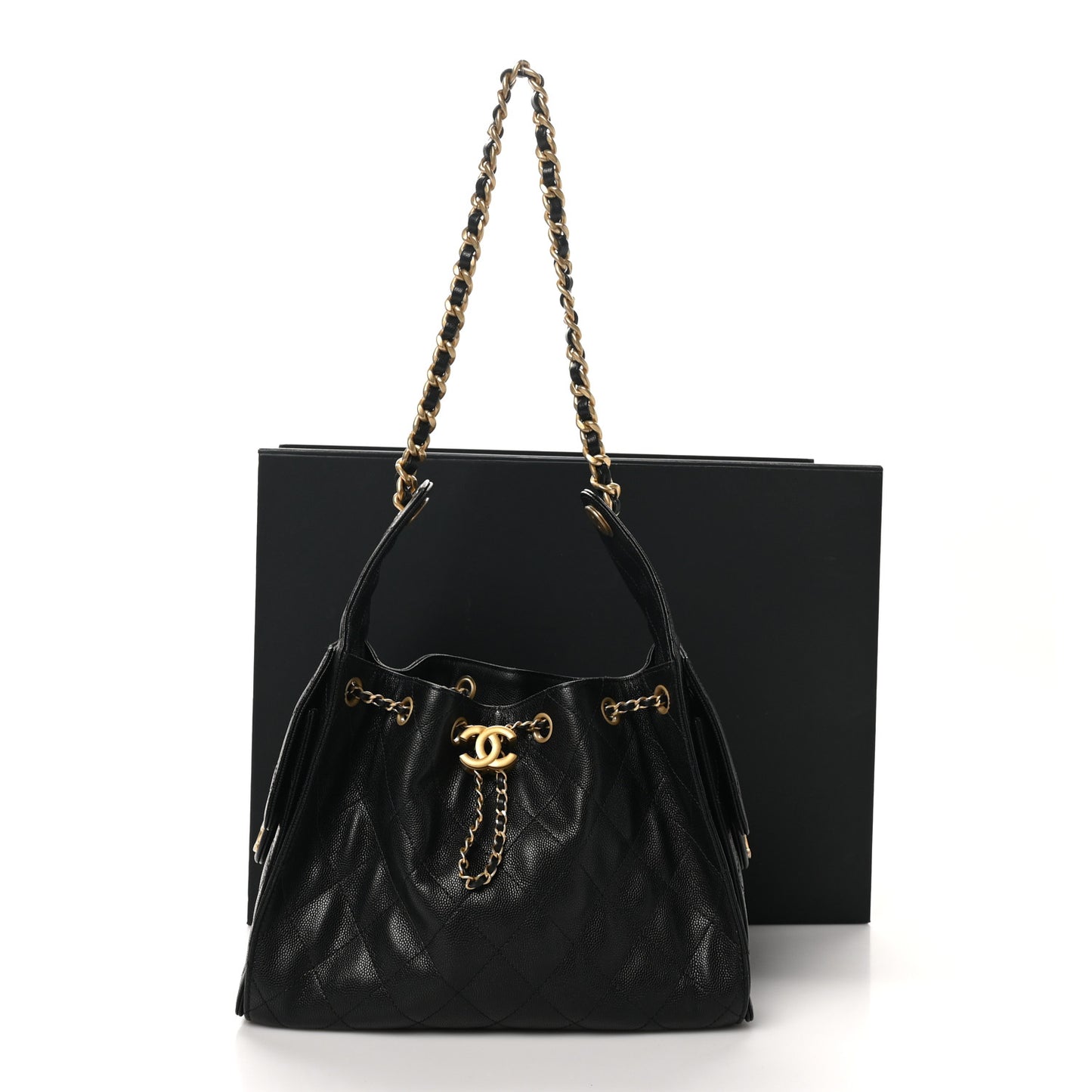 Caviar Quilted Small Chanel 25 Handbag Black