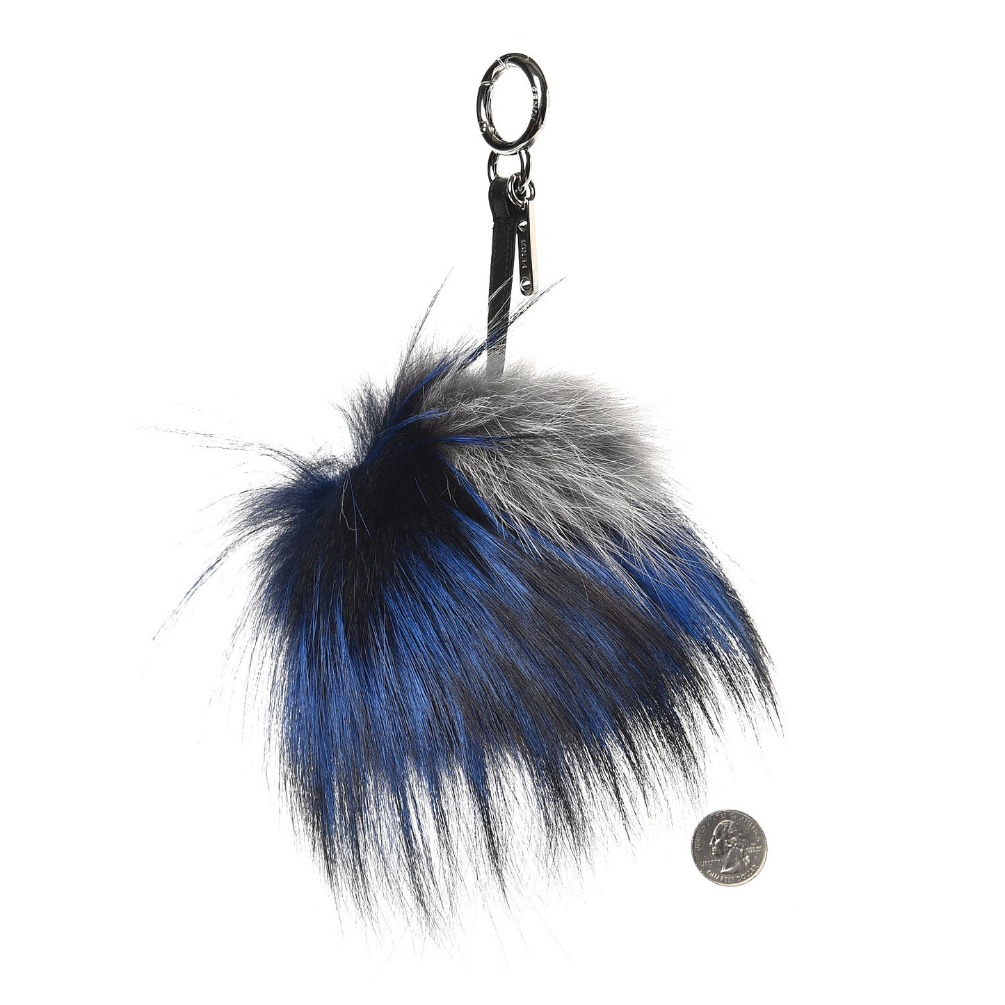 Mink Fox Rabbit Fur Crystal Glamoroso Monster Bag Charm Black Blue Grey