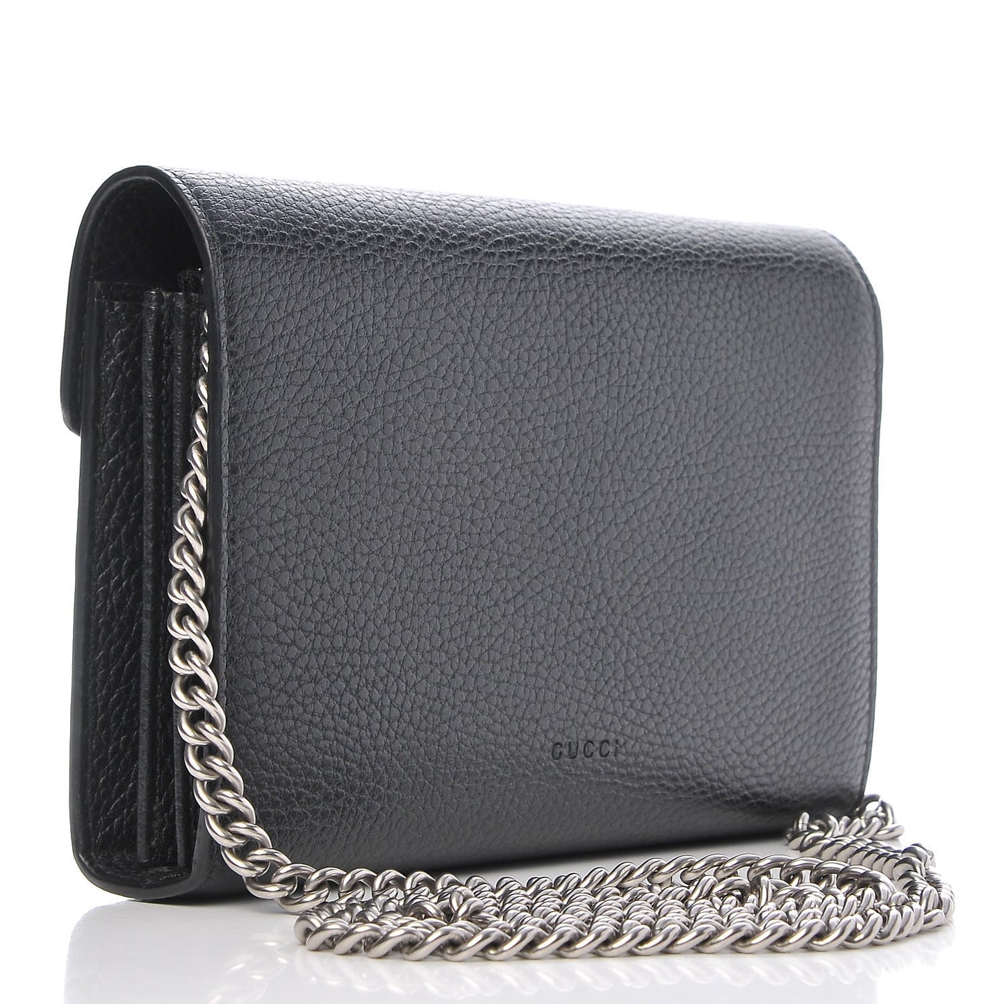 Calfskin Mini Dionysus Chain Wallet Black