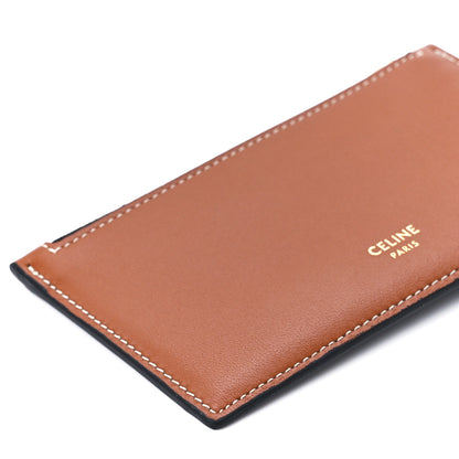 Celine Triomphe Canvas Zipped Card Holder Tan 9 of 10