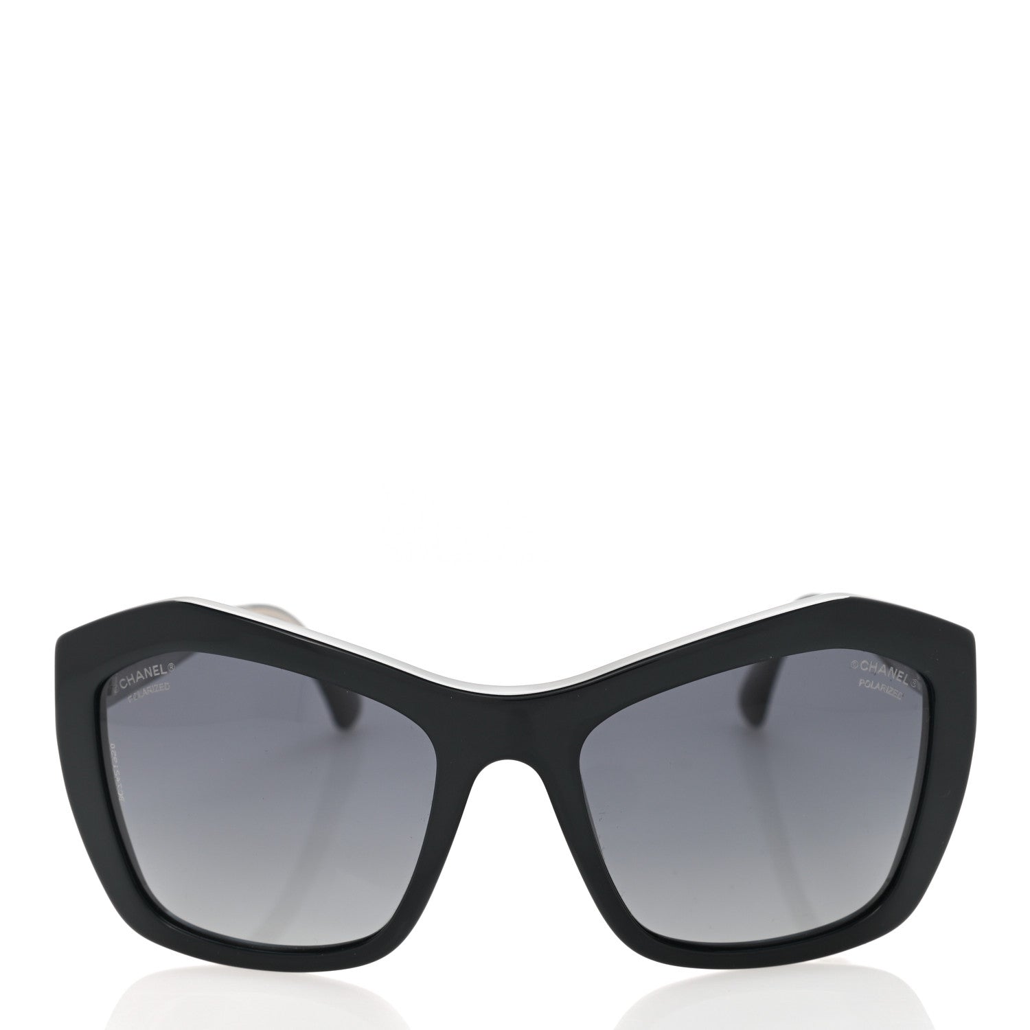 Chanel Acetate Lace Effect Sunglasses 5296 Black 2 of 8