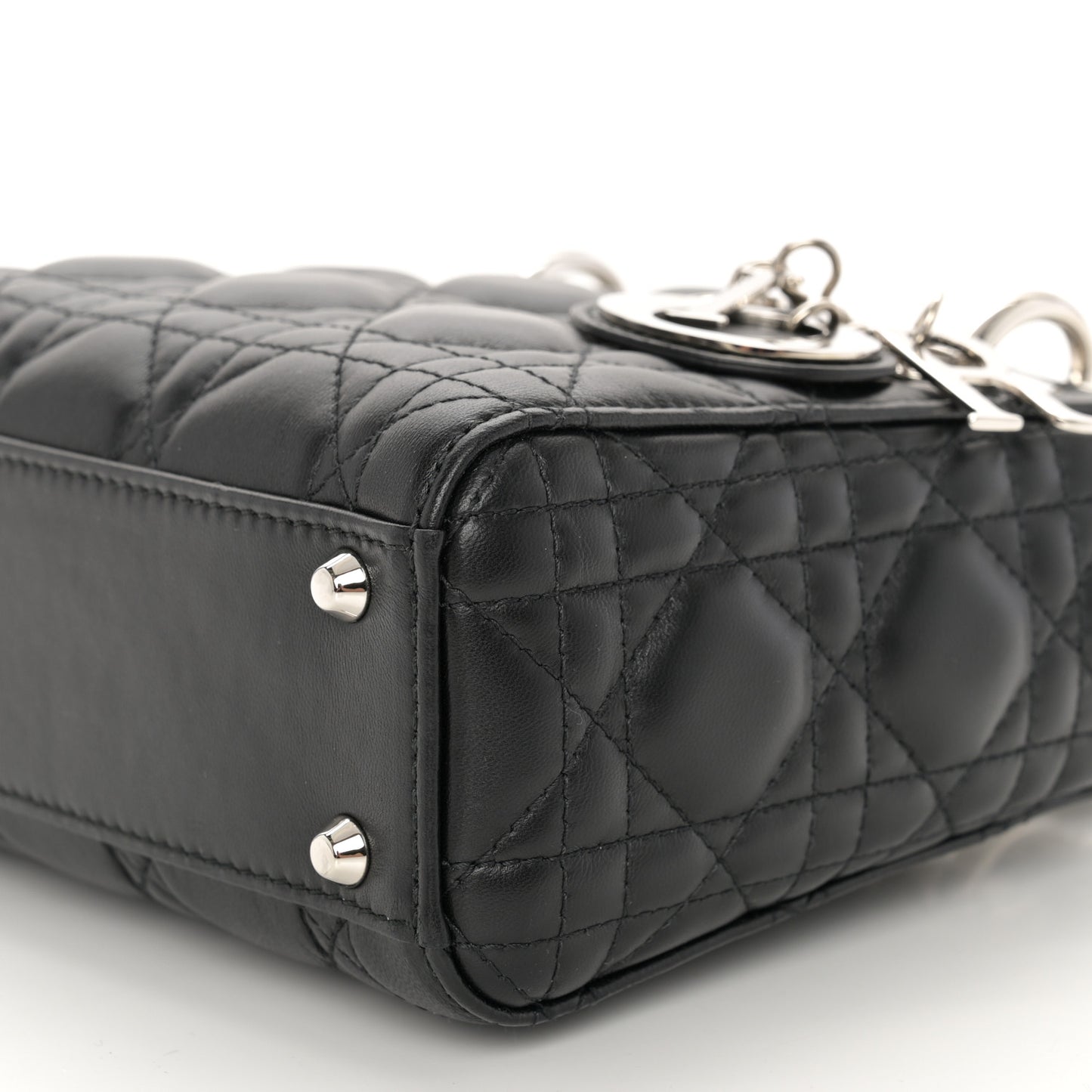 Lambskin Cannage Mini Lady Dior Black