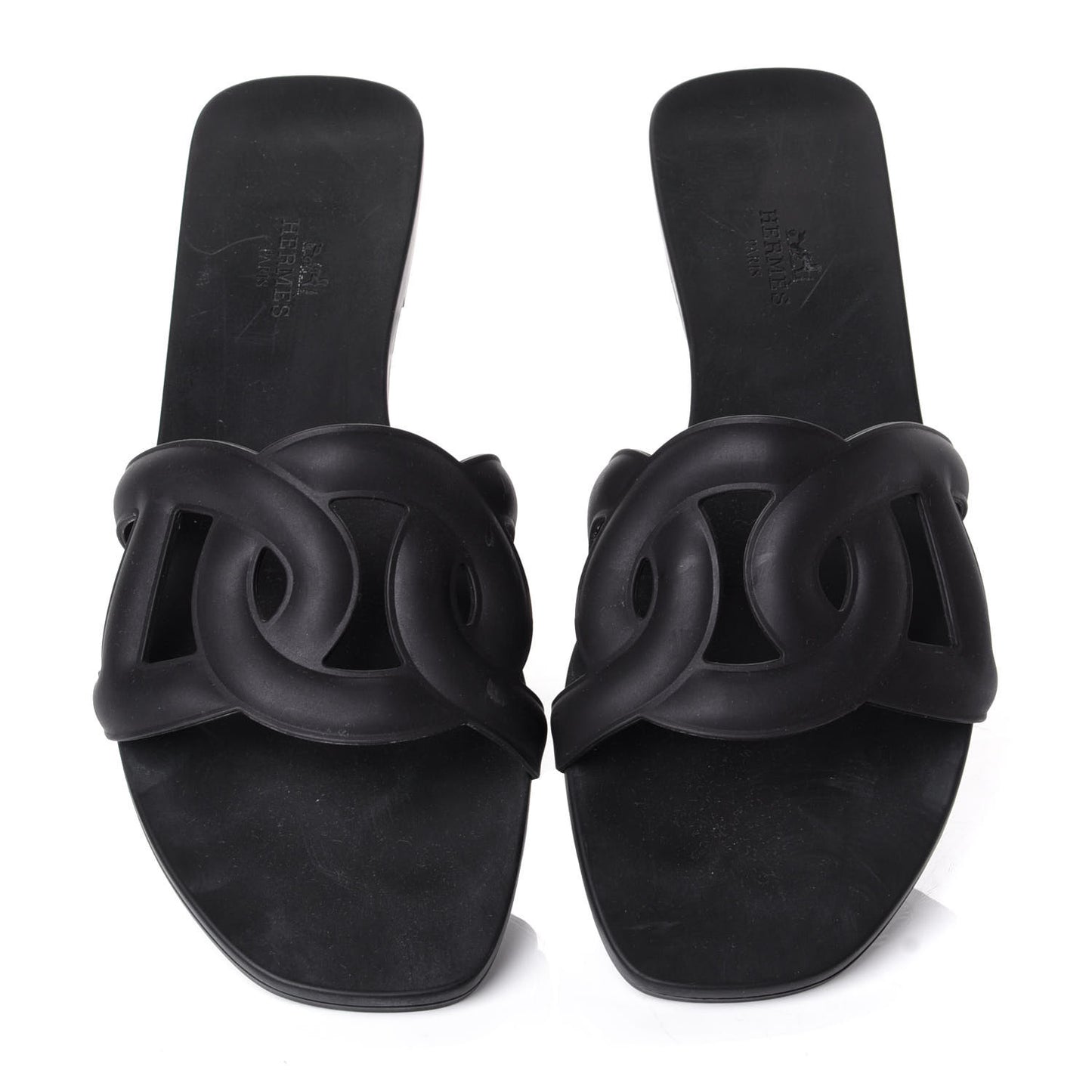 Rubber Aloha Sandals 39 Black