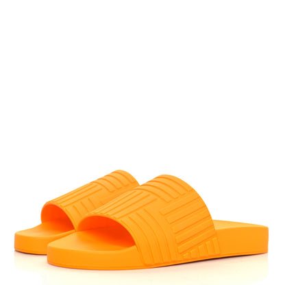 Bottega Veneta Rubber The Slider Sandals 38 Tangerine 3 of 7