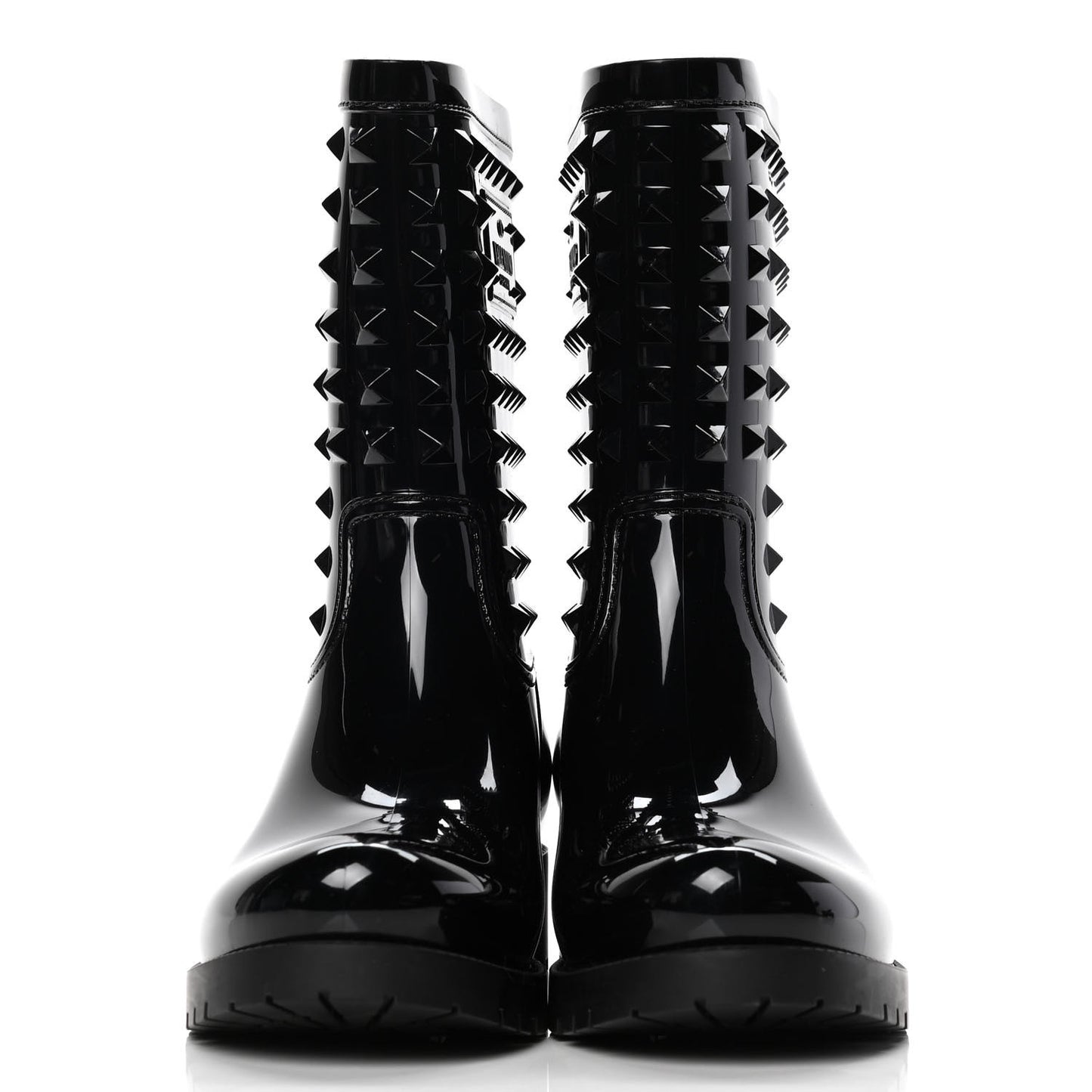 Rubber Rockstud Short Rainboots 41 Black