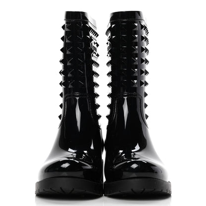 Valentino Garavani Rubber Rockstud Short Rainboots 41 Black 2 of 10