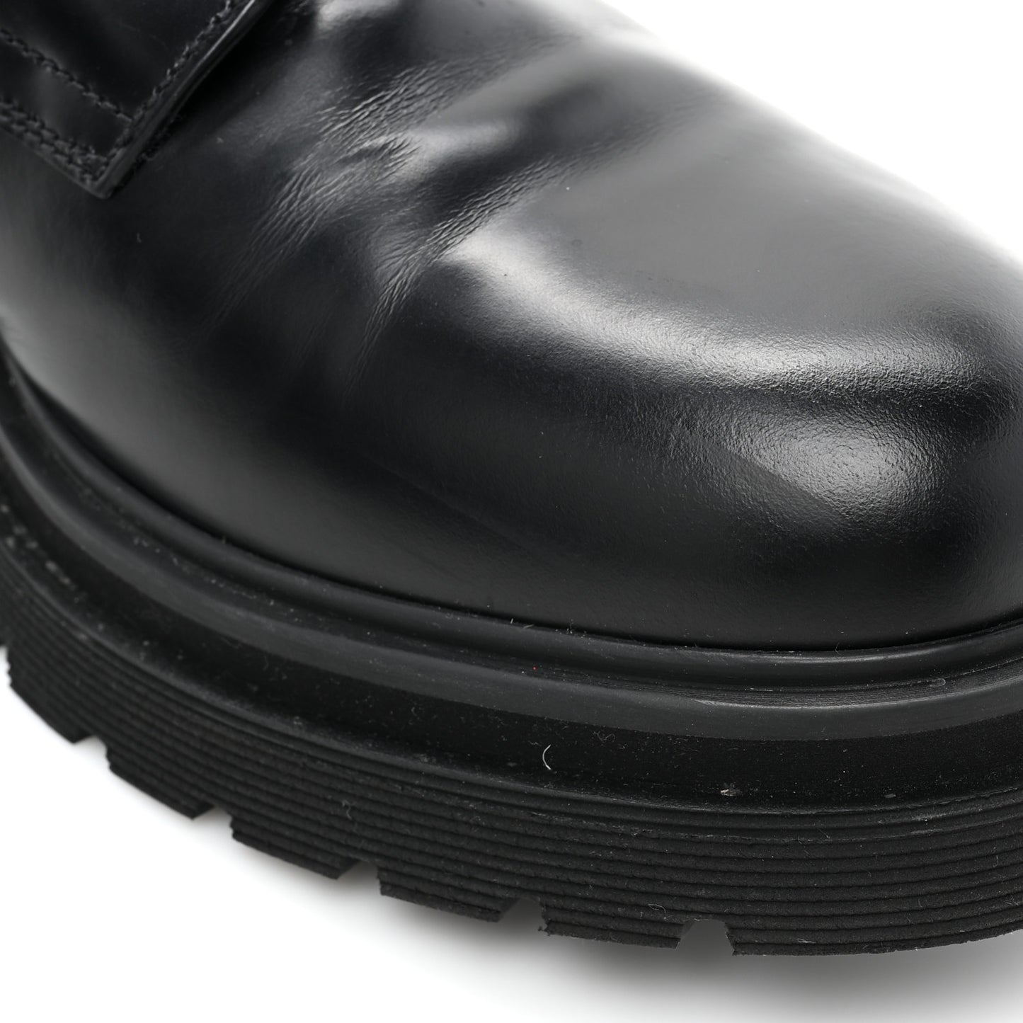 Spazzolato Rois Re-Nylon Metal Triangle Logo Mens 40mm Combat Boots 9.5 Black