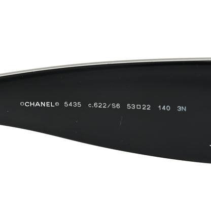 Chanel Acetate Rectangle Sunglasses 5435 Black 5 of 8
