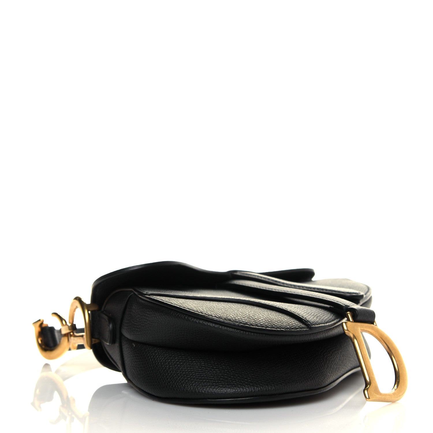 Christian Dior Grained Calfskin Mini Saddle Bag Black 6 of 15
