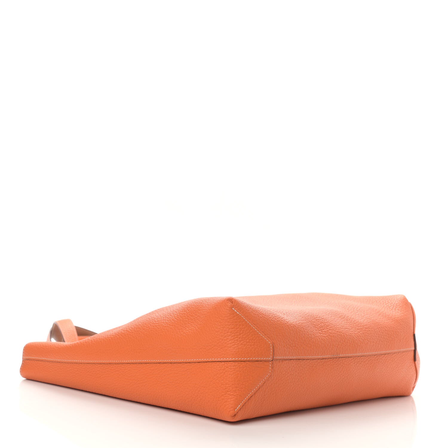 Hermes Taurillon Clemence Double Sens 45 Reversible Tote Orange Gold 7 of 17