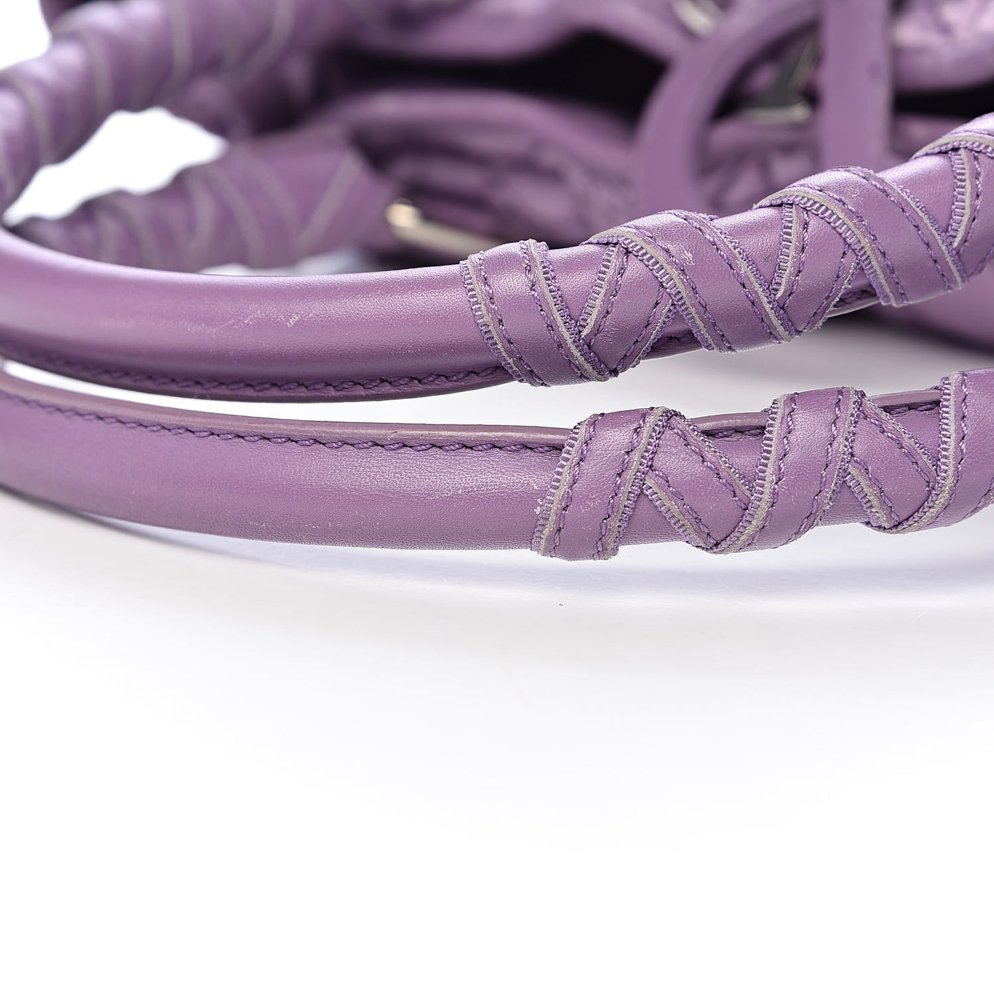 Nylon Cannage Tote Purple