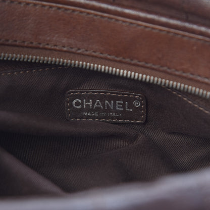 Chanel Calfskin Stitched Outdoor Ligne Bowler Brown 7 of 24