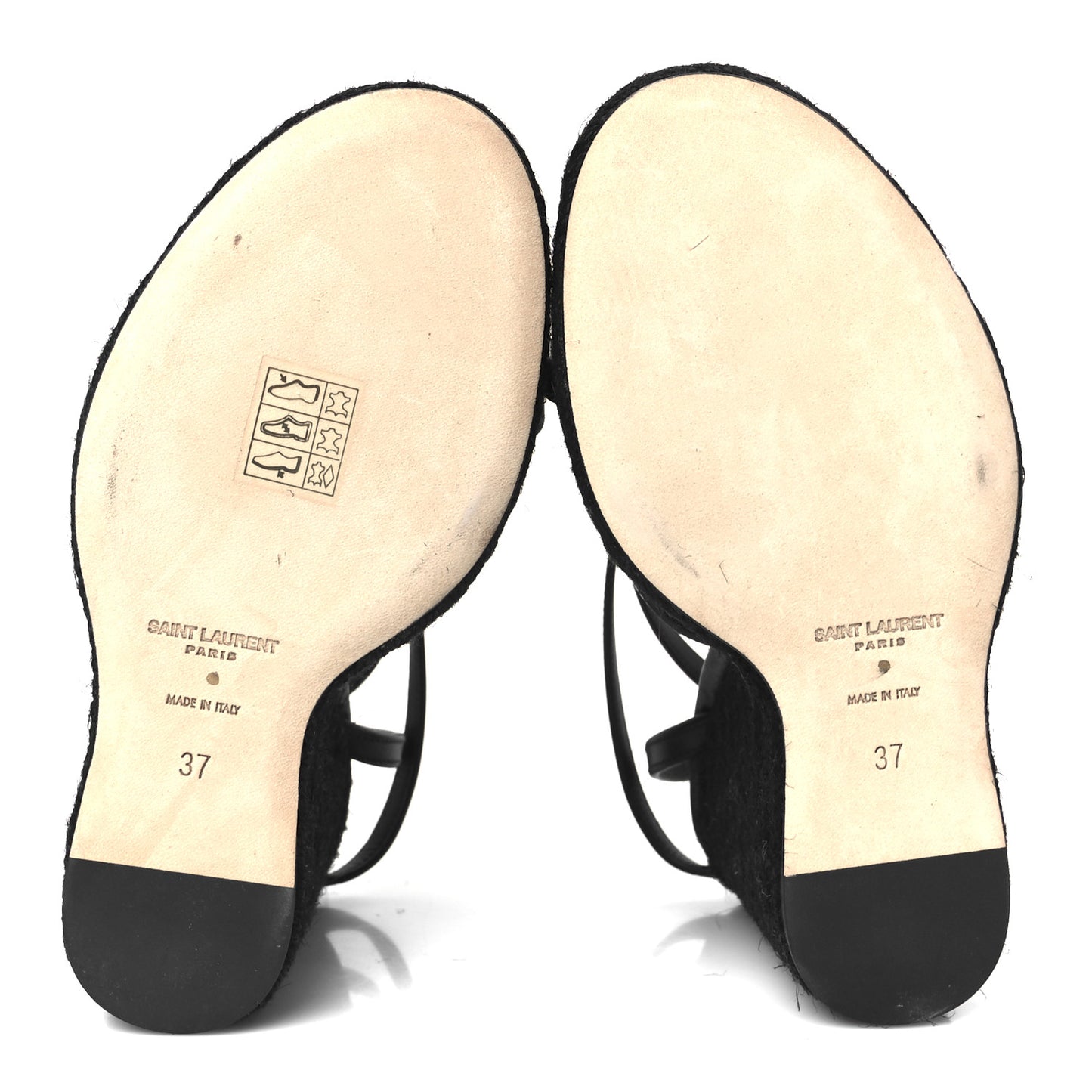 Calfskin Cassandra Espadrille 105 Wedges 37 Black