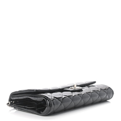 Chanel Patent Quilted Clutch with Chain Flap Black 4 of 9