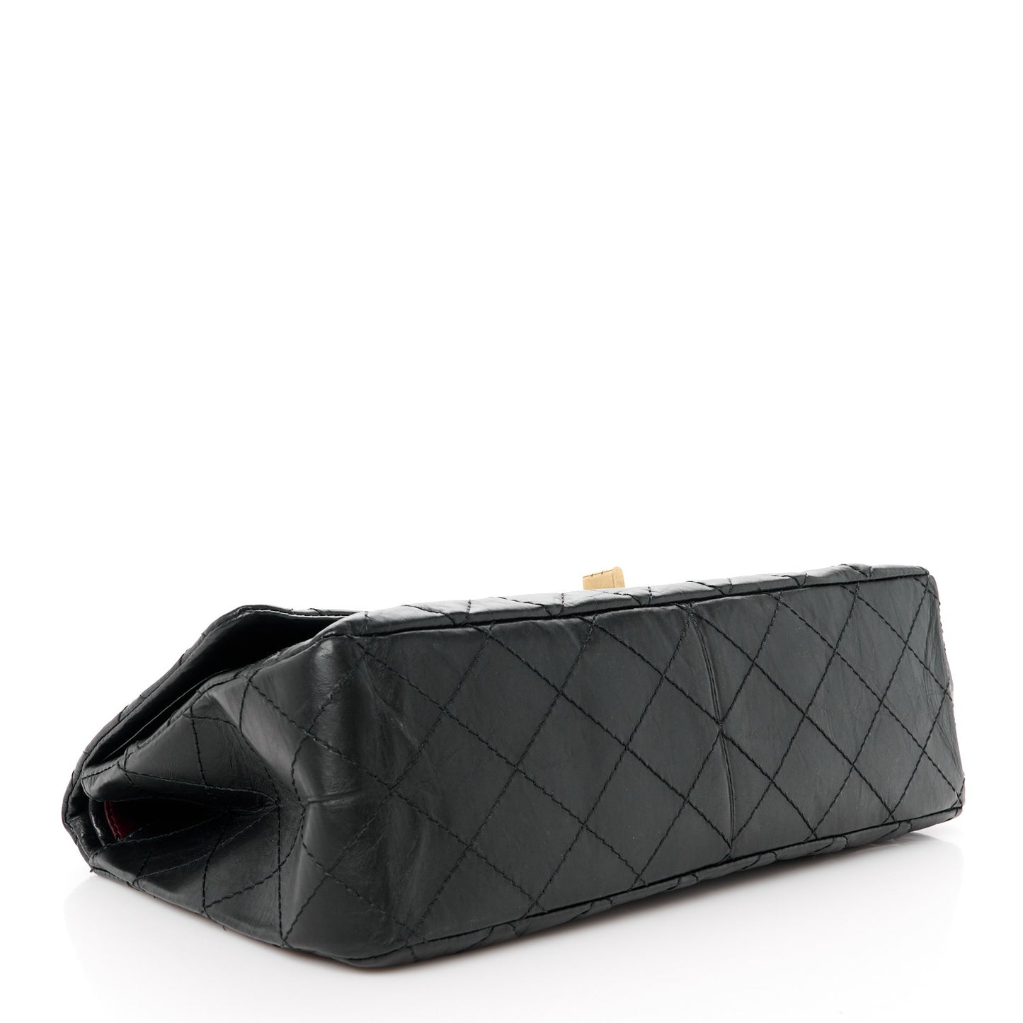 Aged Calfskin Quilted 2.55 Reissue 227 Flap Black