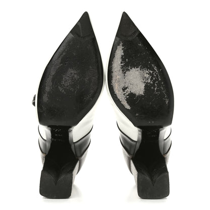 Louis Vuitton Calfskin Monogram Matchmake Strap Pumps 38.5 Black White 4 of 6