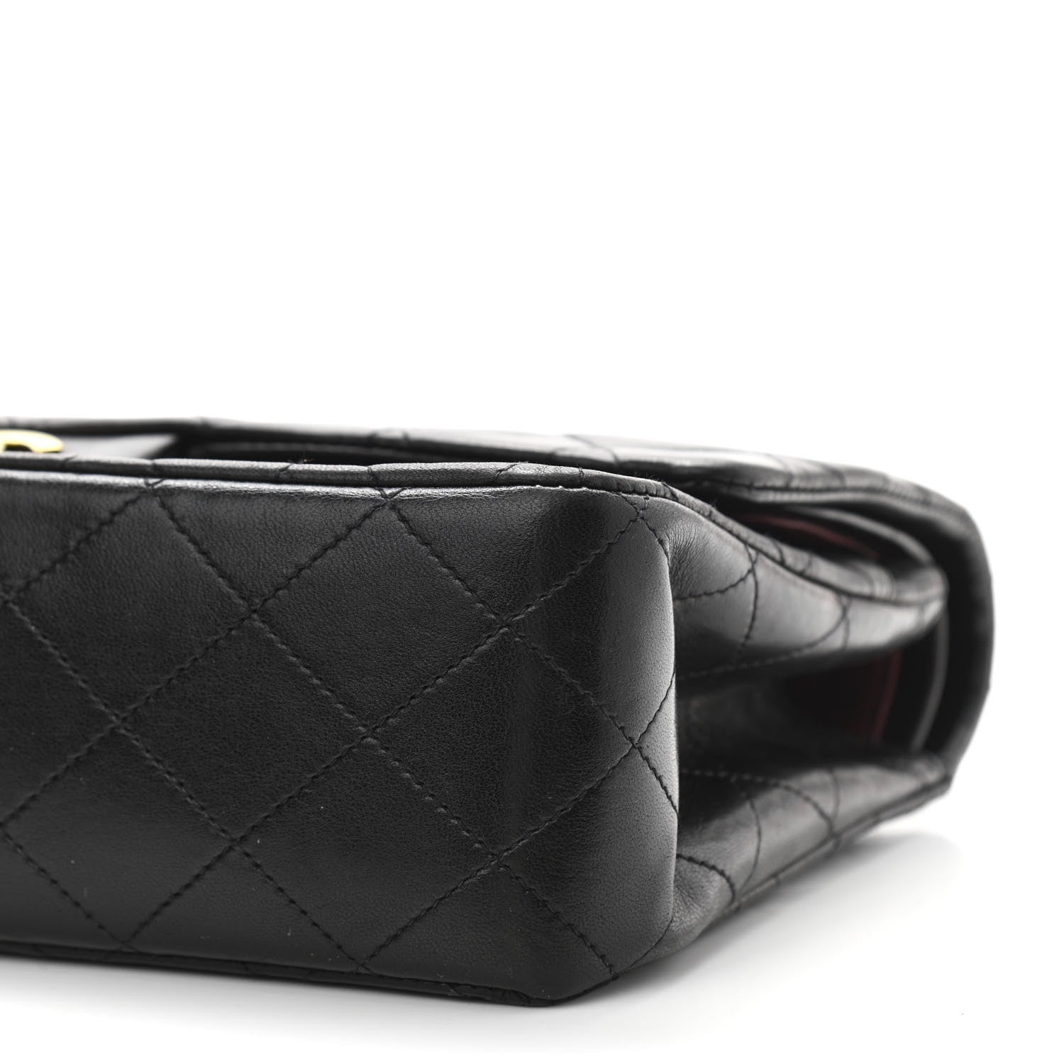 Chanel Lambskin Quilted Medium Double Flap Black 10 of 11