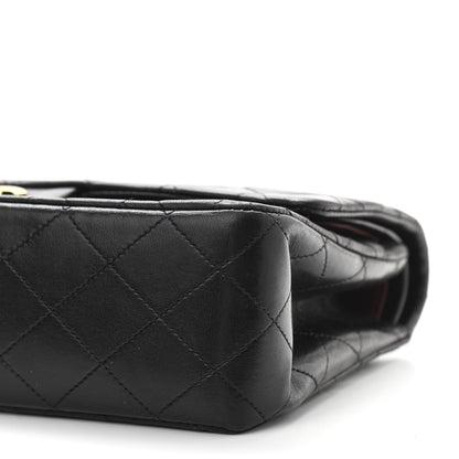 Chanel Lambskin Quilted Medium Double Flap Black 10 of 11