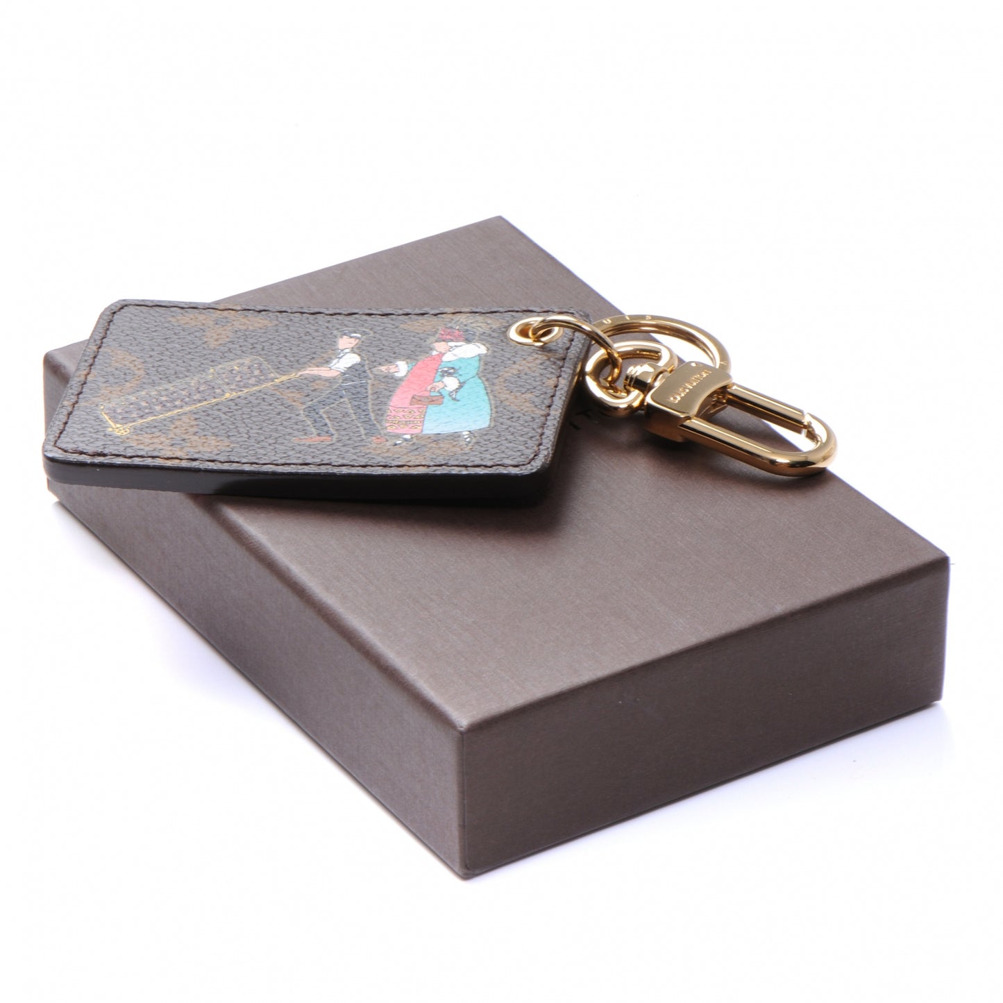 Monogram Illustre Charm Key Ring Rose