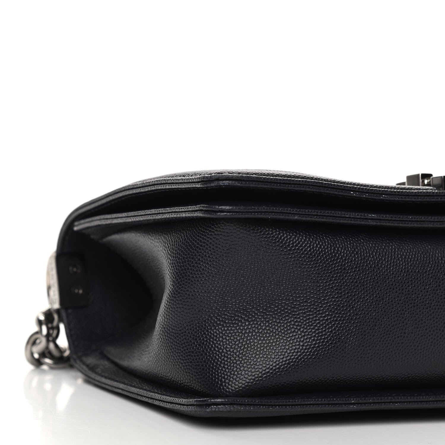 Chanel Caviar Chevron Quilted Medium Boy Flap Black 11 of 12