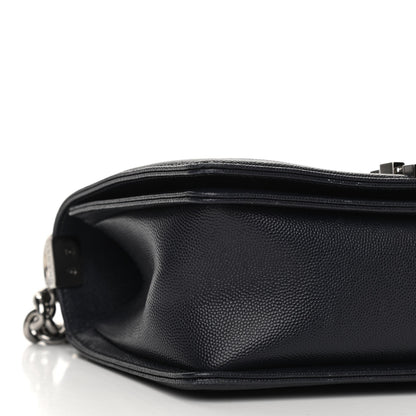 Chanel Caviar Chevron Quilted Medium Boy Flap Black 11 of 12